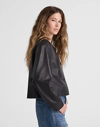 Crop Cardigan Jacket Leather | Madewell