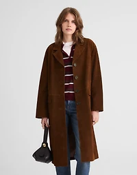 Single-Breasted Topcoat in Suede | Madewell