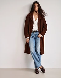 Single-Breasted Topcoat Suede | Madewell