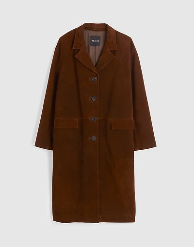 Single-Breasted Topcoat Suede | Madewell