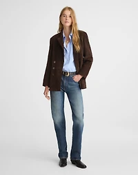 Double-Breasted Blazer Suede | Madewell