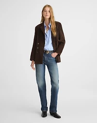 Double-Breasted Blazer in Suede | Madewell