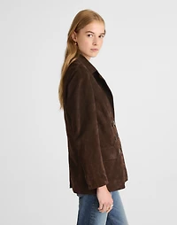 Double-Breasted Blazer Suede | Madewell