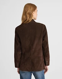 Double-Breasted Blazer Suede | Madewell