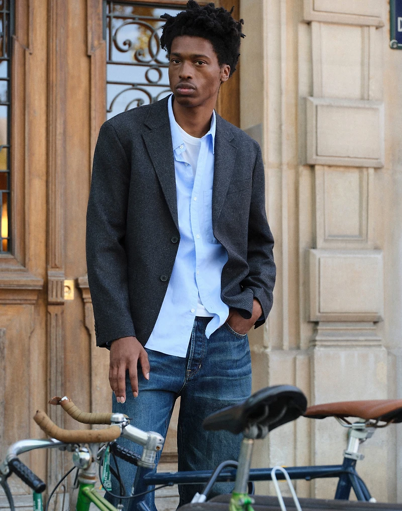 Unstructured Houndstooth Blazer | Madewell