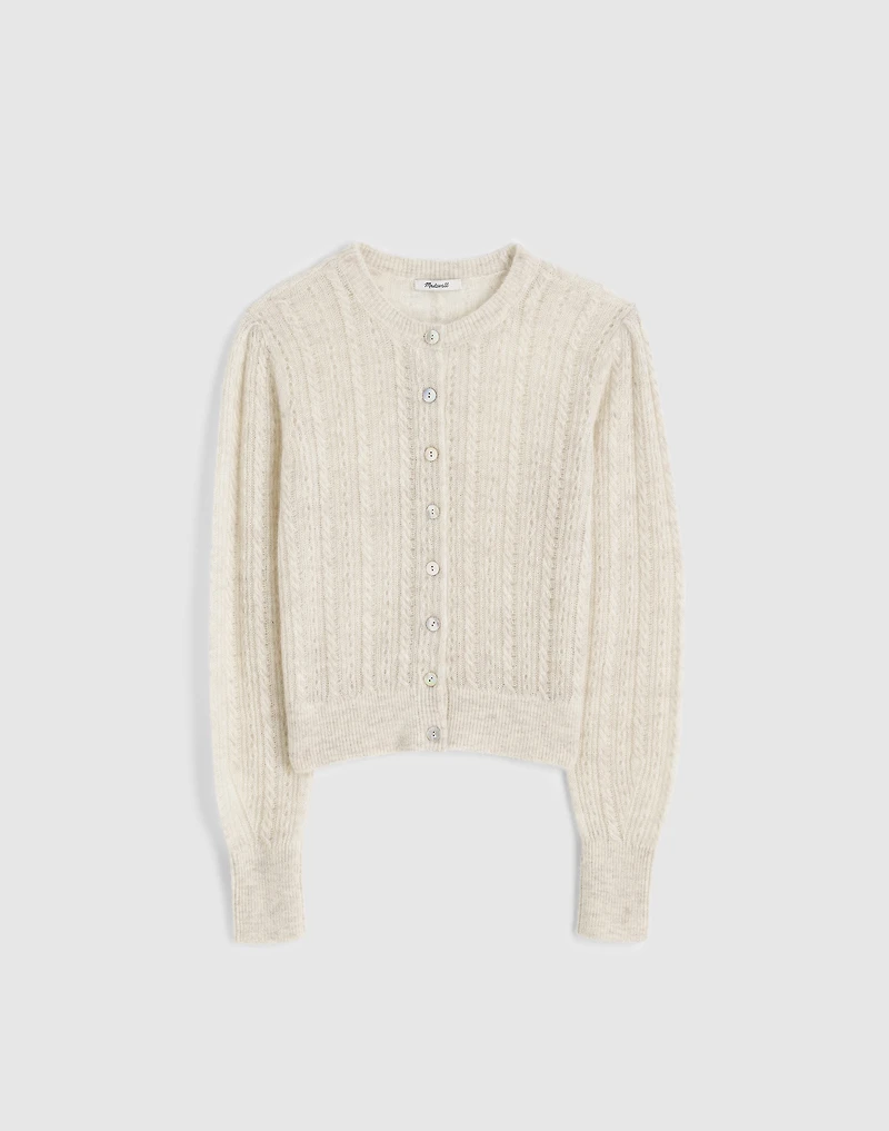 Pointelle-Stitch Cardigan Alpaca Blend | Madewell