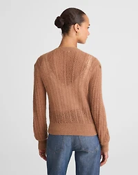 Pointelle-Stitch Cardigan in Alpaca Blend | Madewell