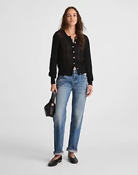 Pointelle-Stitch Cardigan Alpaca Blend | Madewell
