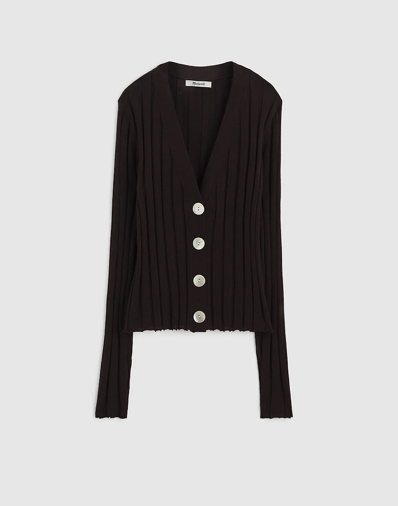 Ribbed V-Neck Cardigan | Madewell