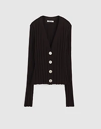 Ribbed V-Neck Cardigan | Madewell