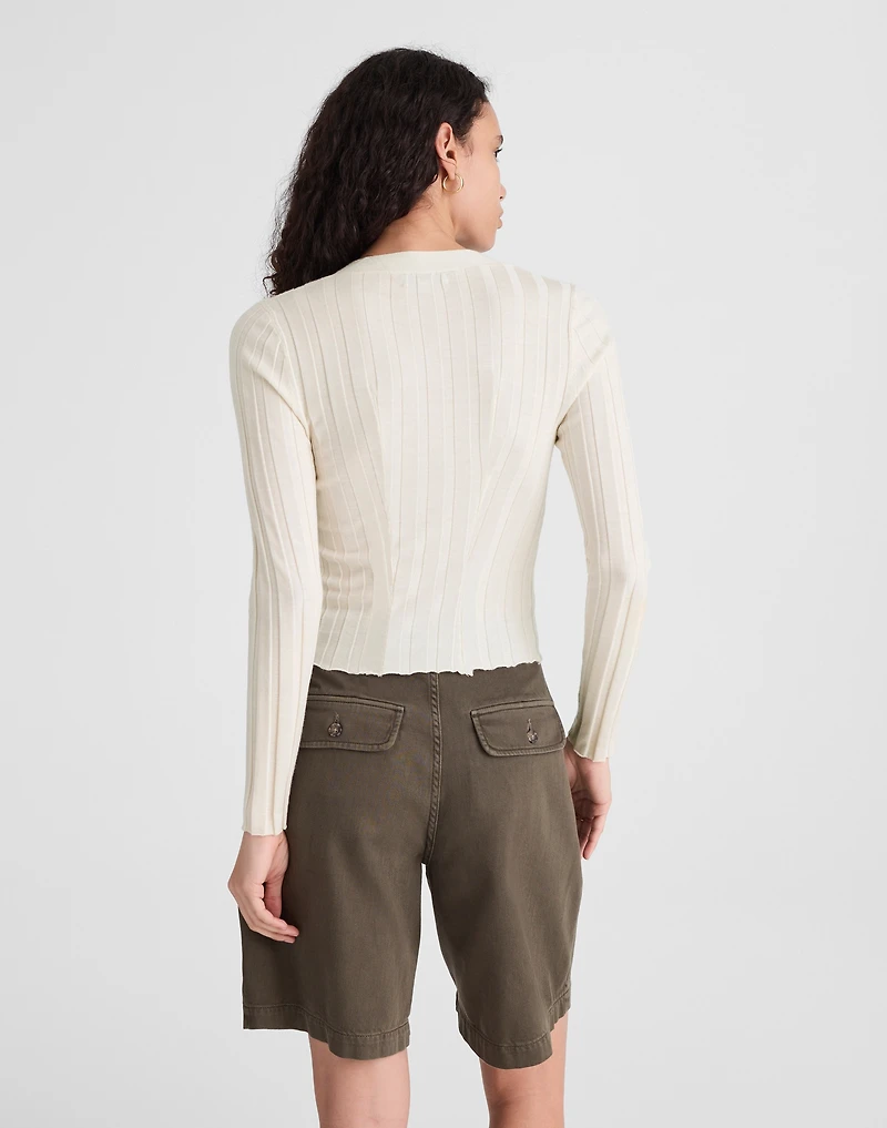 Ribbed V-Neck Cardigan | Madewell