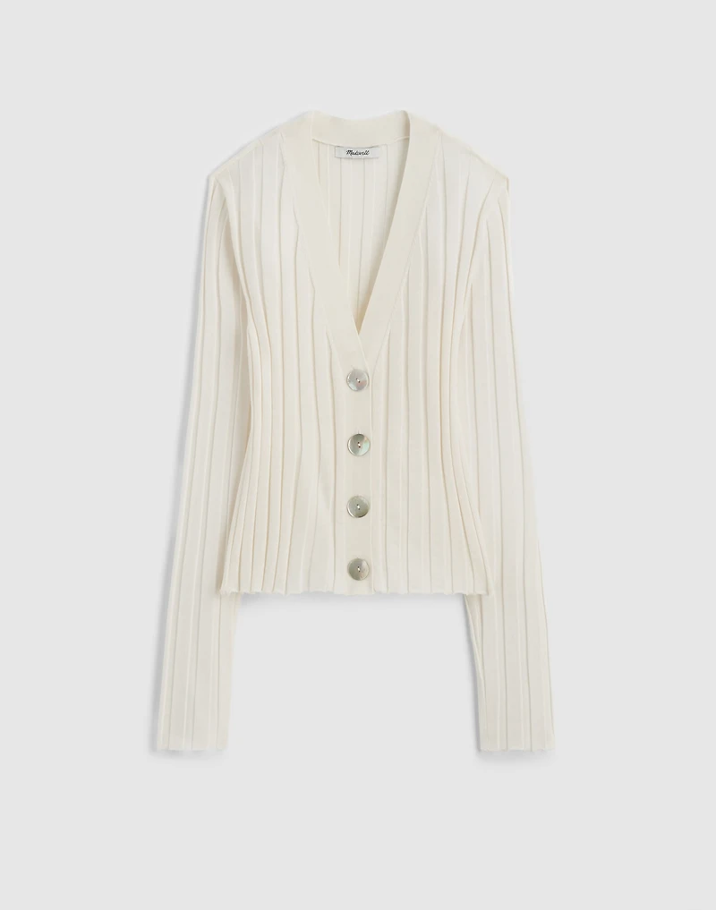 Ribbed V-Neck Cardigan | Madewell