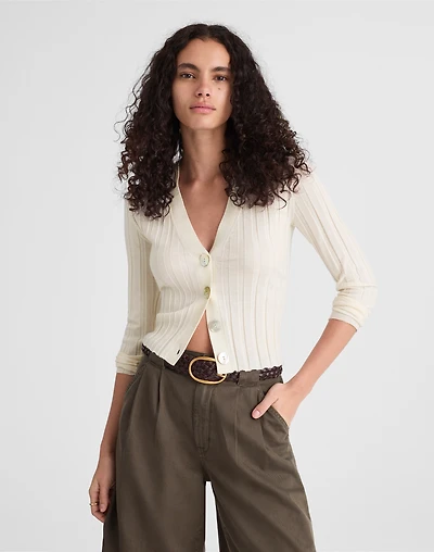 Ribbed V-Neck Cardigan | Madewell