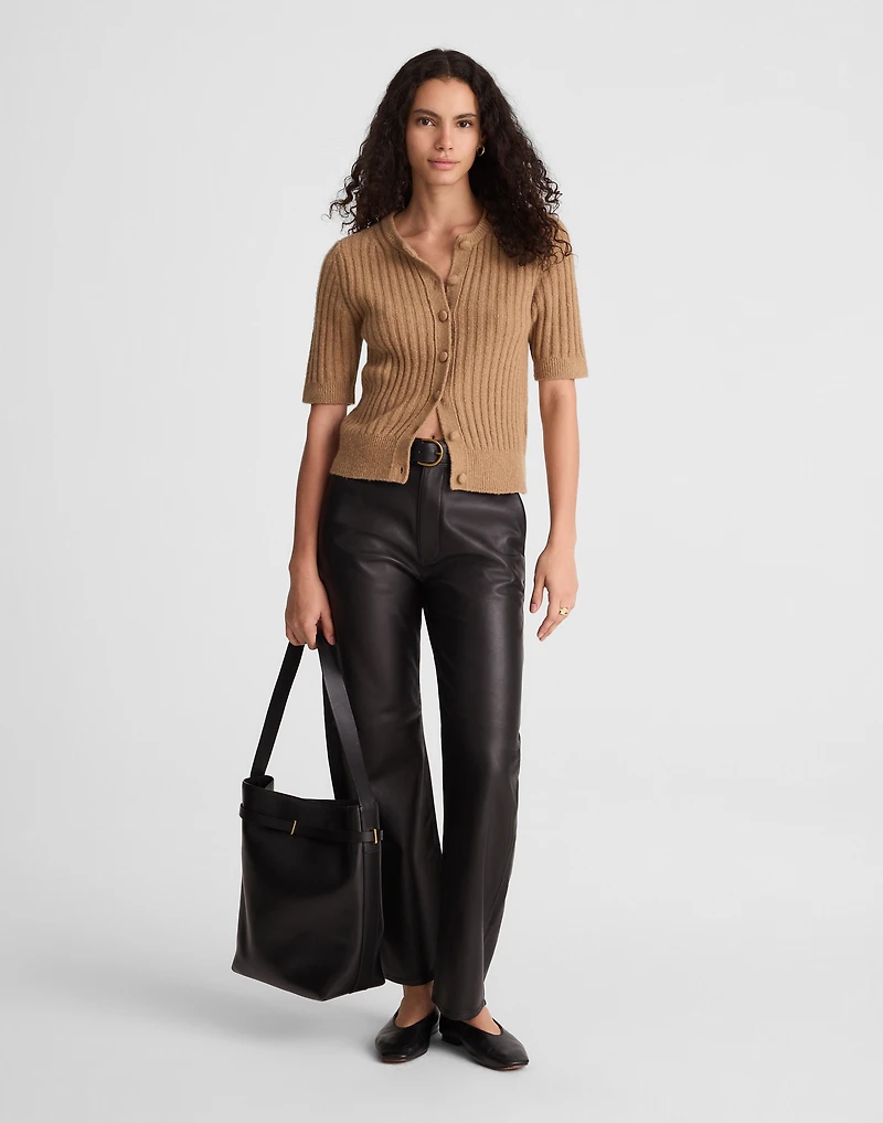 Short Puff-Sleeve Cardigan | Madewell