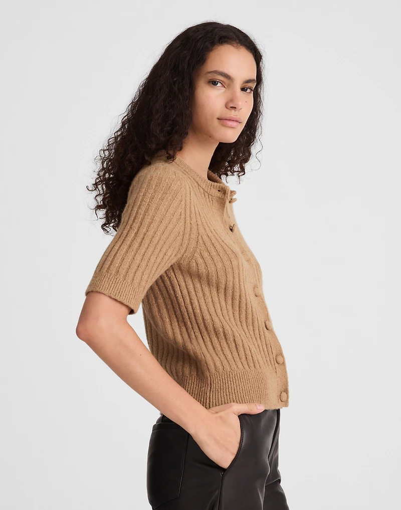 Short Puff-Sleeve Cardigan | Madewell