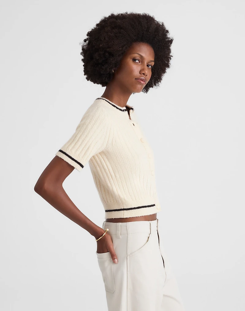 Short Puff-Sleeve Cardigan | Madewell