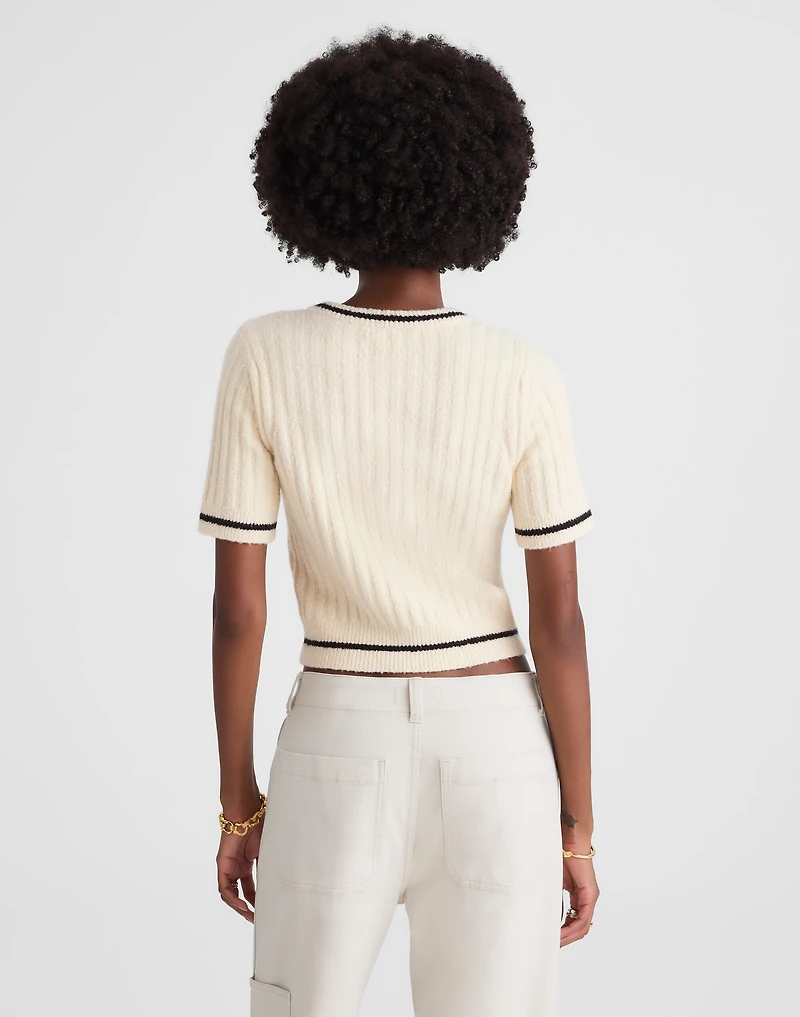 Short Puff-Sleeve Cardigan | Madewell