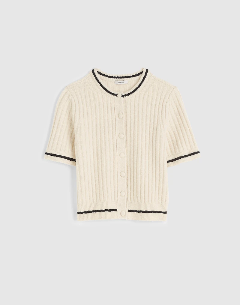 Short Puff-Sleeve Cardigan | Madewell