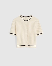 Short Puff-Sleeve Cardigan | Madewell