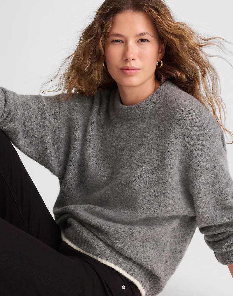 CloudSoft Drop-Shoulder Crewneck Sweater | Madewell