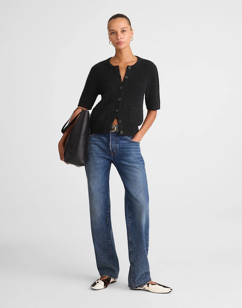 Patch-Pocket Puff-Sleeve Cardigan | Madewell