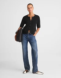 Patch-Pocket Puff-Sleeve Cardigan | Madewell