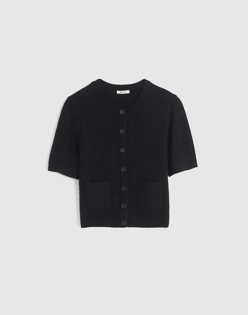 Patch-Pocket Puff-Sleeve Cardigan | Madewell