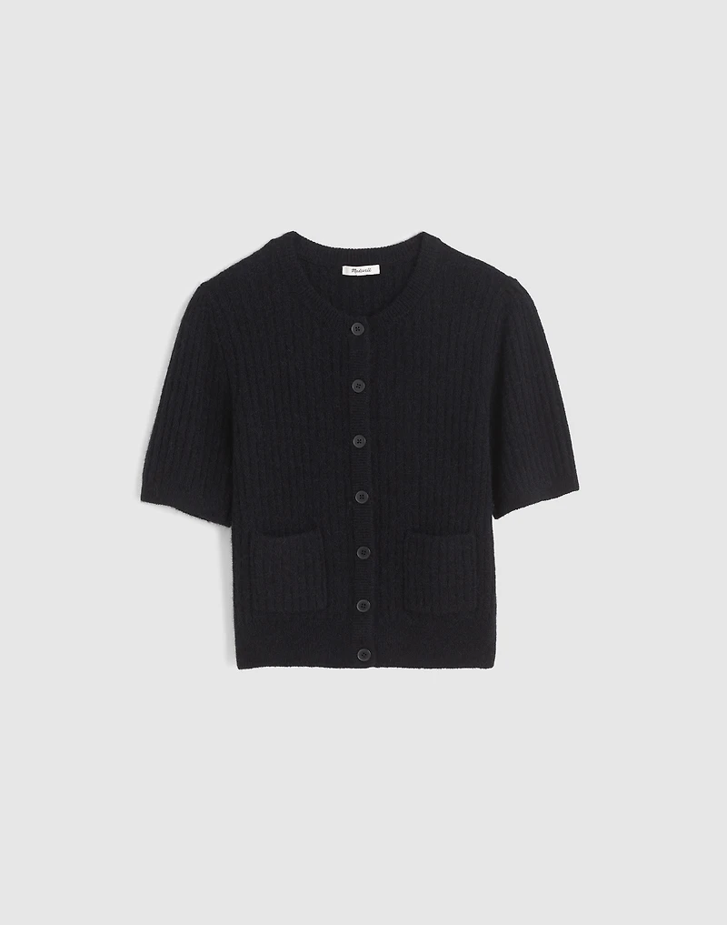 Patch-Pocket Puff-Sleeve Cardigan | Madewell