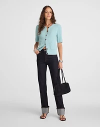 Patch-Pocket Puff-Sleeve Cardigan | Madewell