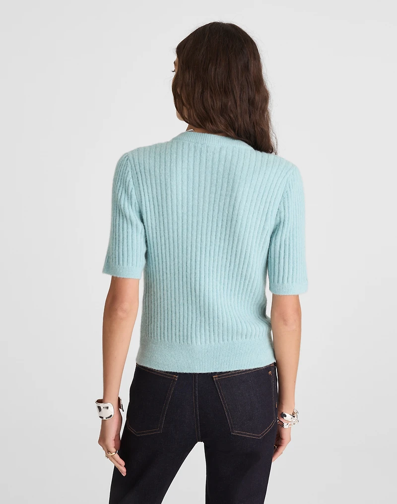 Patch-Pocket Puff-Sleeve Cardigan | Madewell