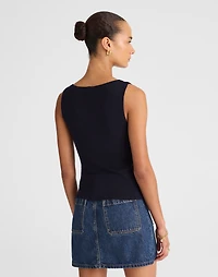 Boatneck Sleeveless Sweater | Madewell