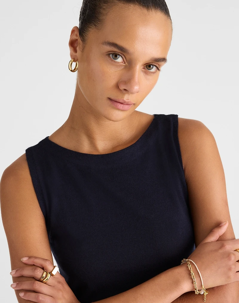 Boatneck Sleeveless Sweater | Madewell