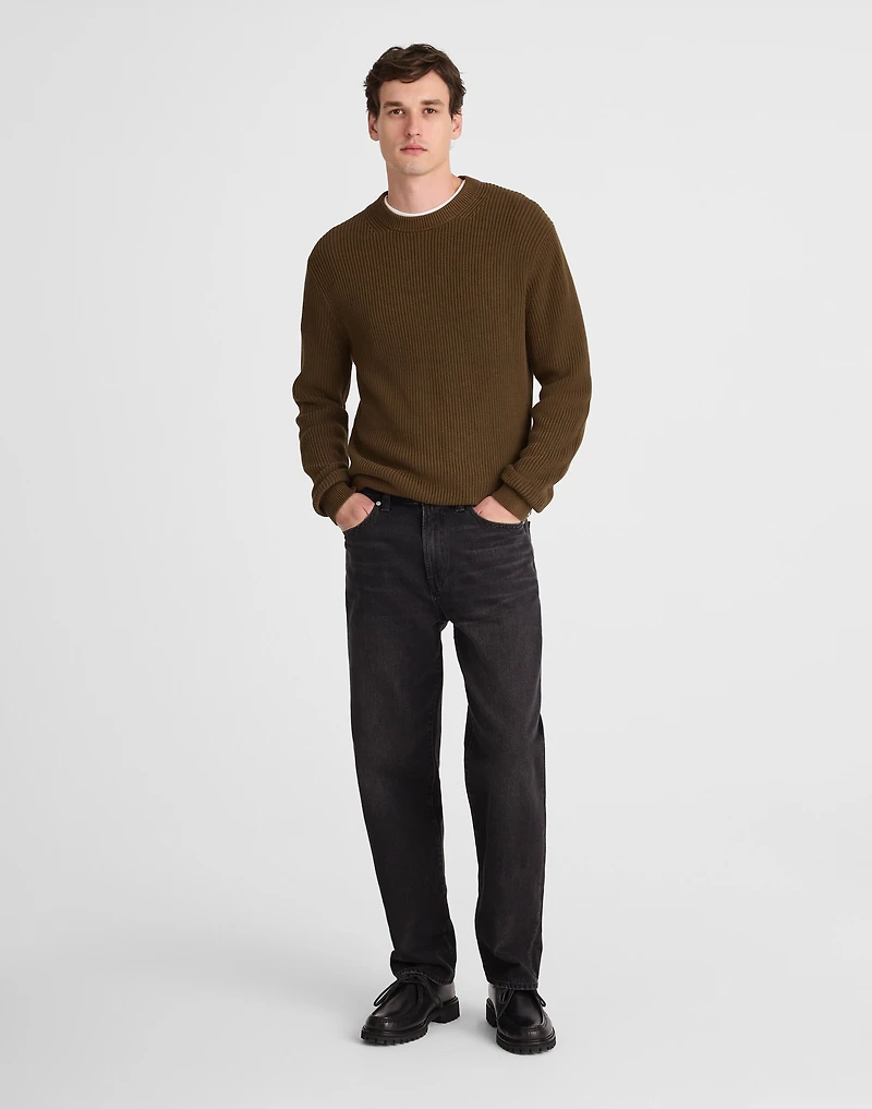 Cotton Shaker Stitch Crewneck Sweater | Madewell