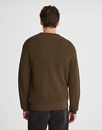 Cotton Shaker Stitch Crewneck Sweater | Madewell
