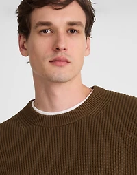 Cotton Shaker Stitch Crewneck Sweater | Madewell