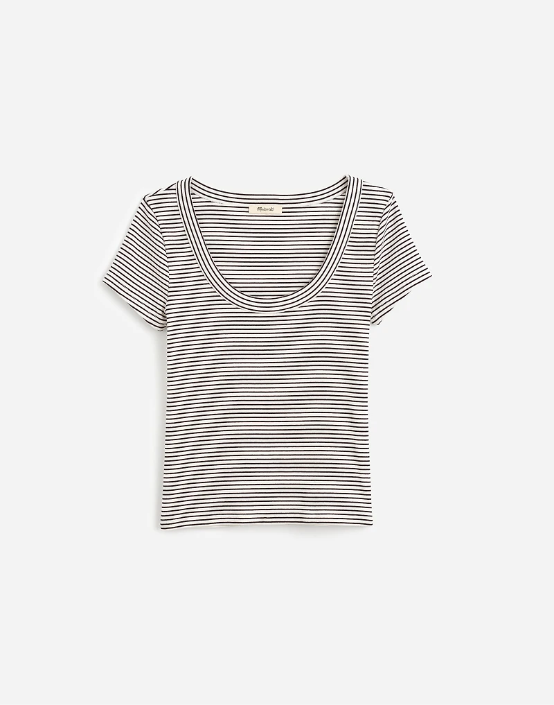 Re)generative Cotton Ribbed Scoopneck Tee | Madewell