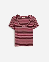 Re)generative Cotton Ribbed Scoopneck Tee