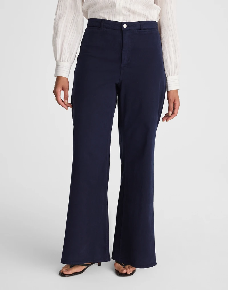 The Curvy Wide-Leg Pant in Garment-Dyed Twill | Madewell