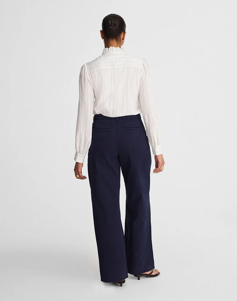 The Curvy Wide-Leg Pant in Garment-Dyed Twill | Madewell