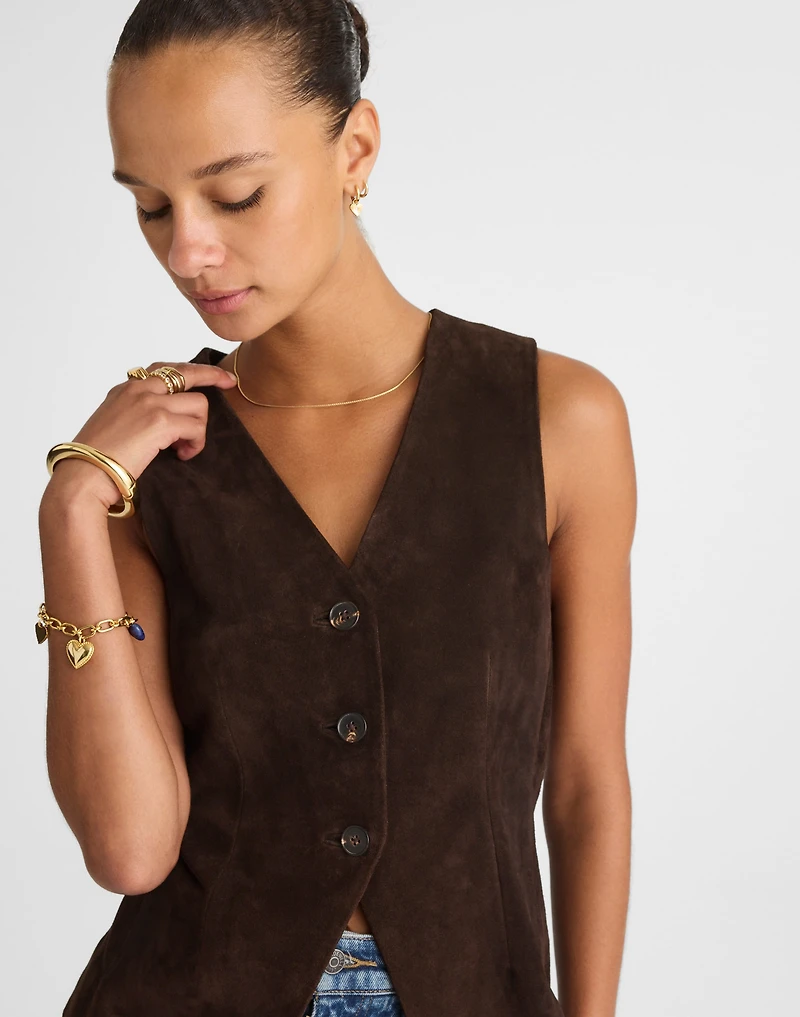 Cutaway Vest Suede | Madewell