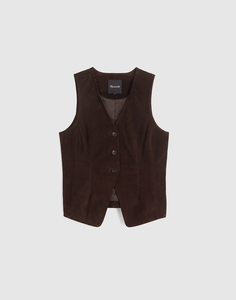 Cutaway Vest Suede | Madewell
