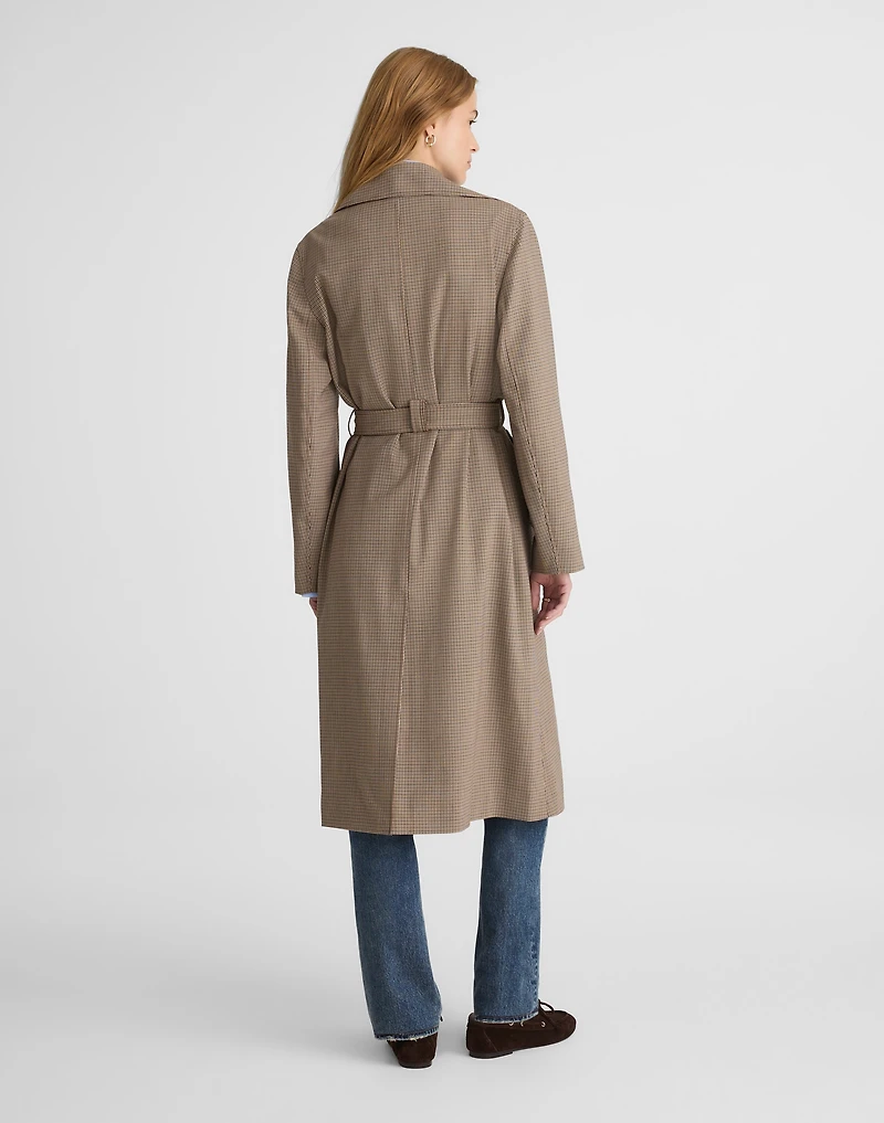 Double-Breasted Trench Coat in Plaid | Madewell