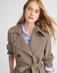 Double-Breasted Trench Coat in Plaid | Madewell