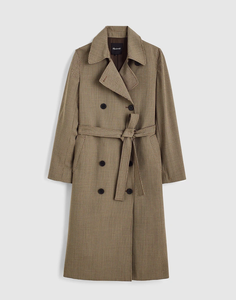 Double-Breasted Trench Coat in Plaid | Madewell