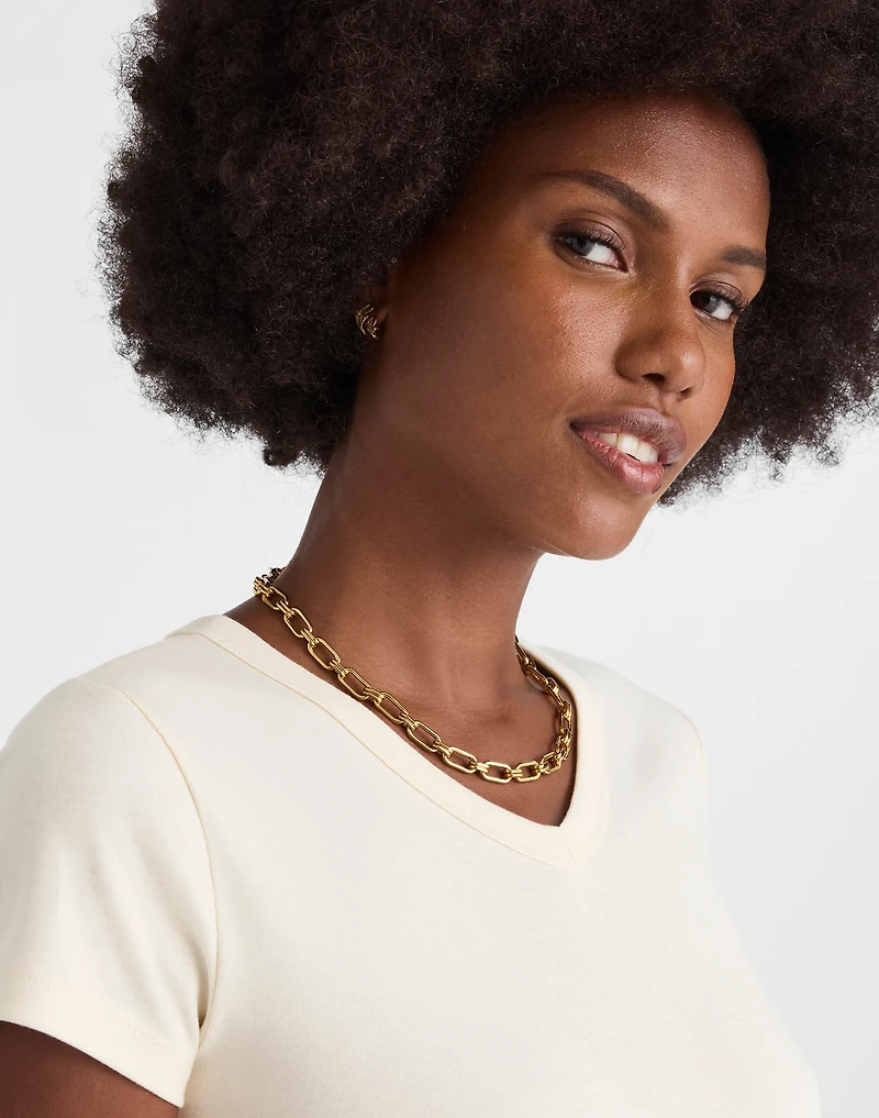 V-Neck Baby Tee Compact Cotton | Madewell