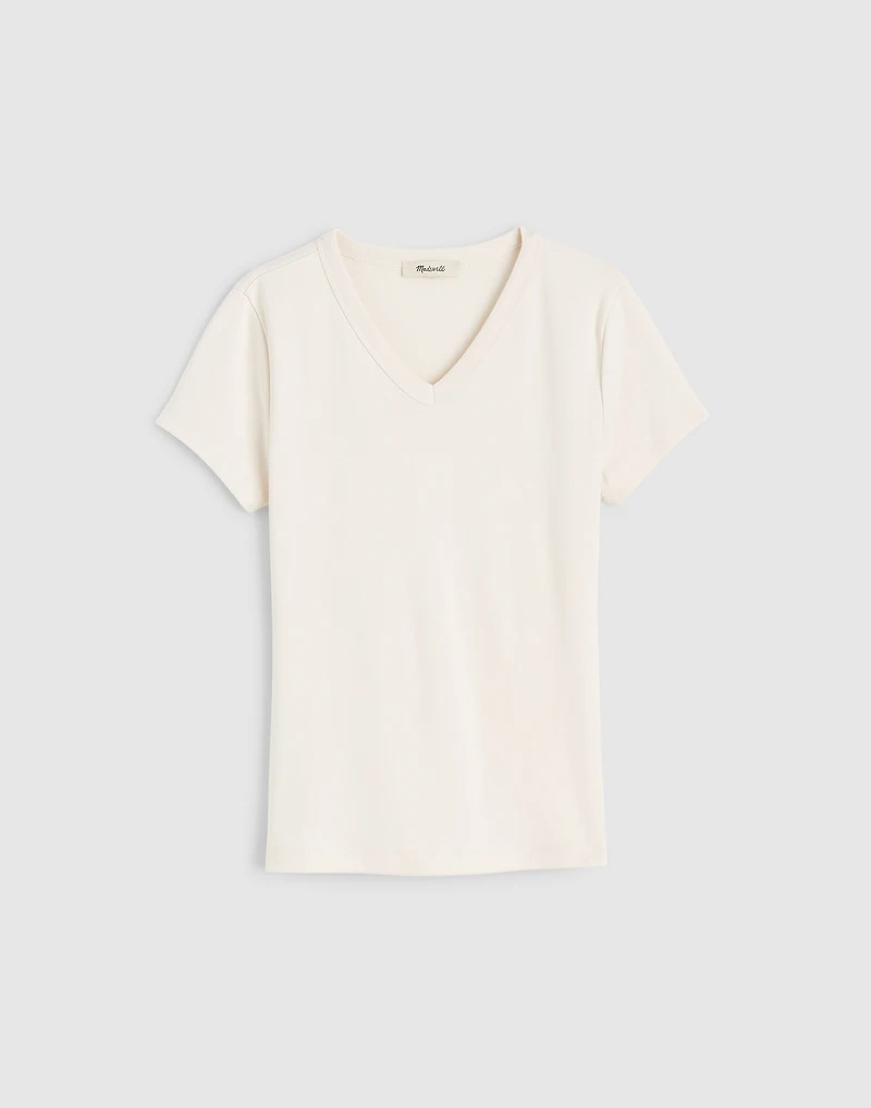 V-Neck Baby Tee Compact Cotton | Madewell