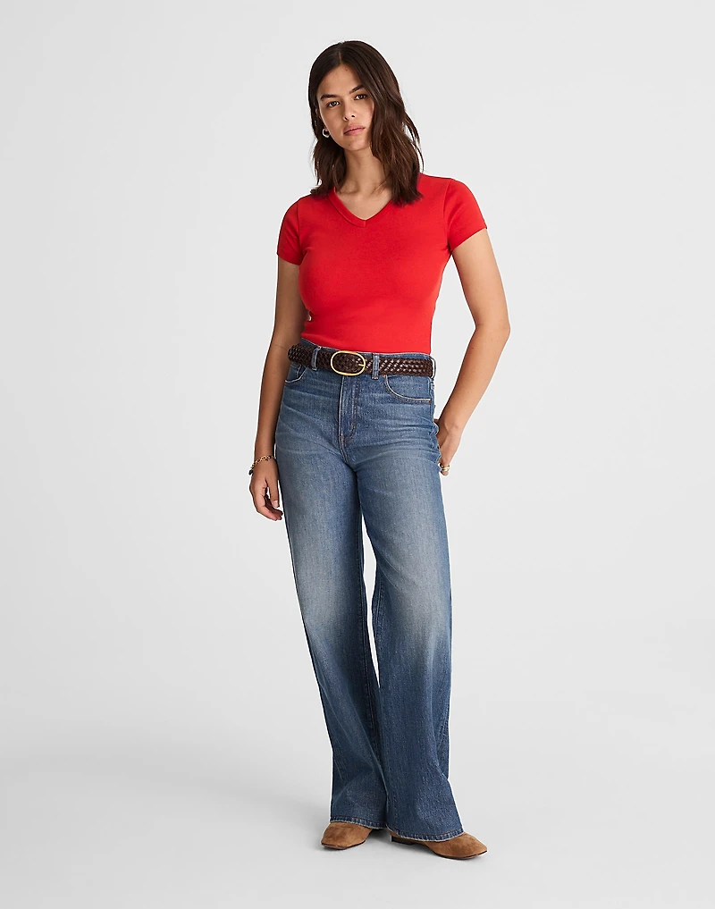 V-Neck Baby Tee Compact Cotton | Madewell