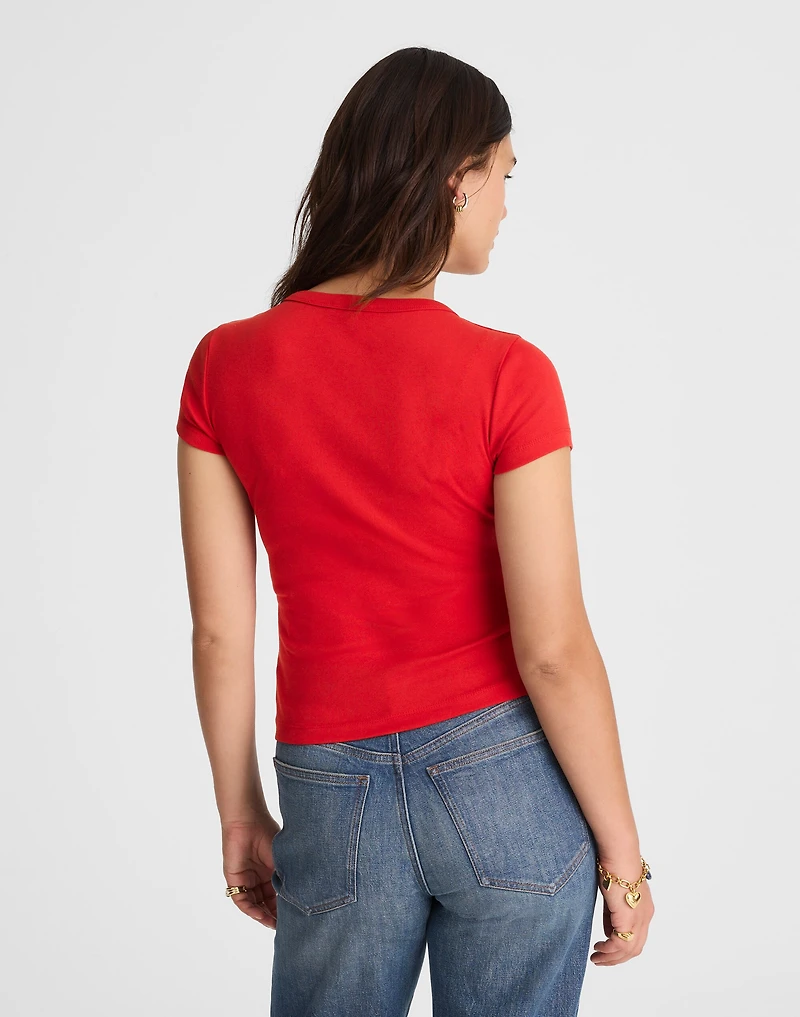 V-Neck Baby Tee Compact Cotton | Madewell