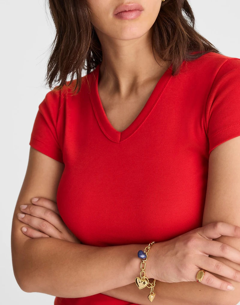 V-Neck Baby Tee Compact Cotton | Madewell