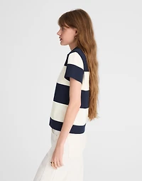 Pieced Boxy Polo Tee | Madewell